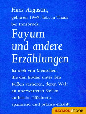 cover image of Fayum und andere Erzählungen